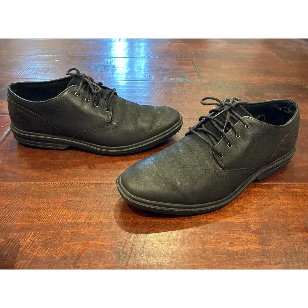 Timberland Sawyer Lane Oxford Mens Size 9 Black Leather HoverLite A1QCZ Shoes